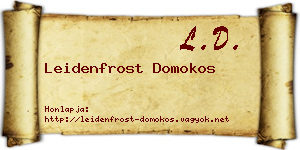 Leidenfrost Domokos névjegykártya